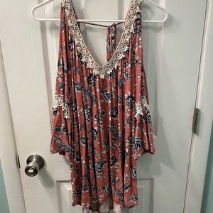 Flowy Cold Shoulder Top 3X